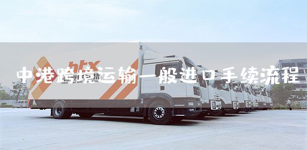 中港跨境运输一般进口手续流程(图1)