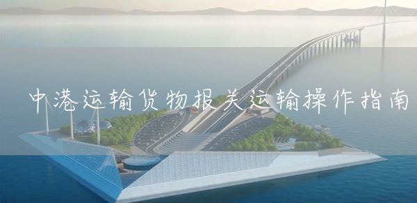 中港运输货物报关运输操作指南(图1)
