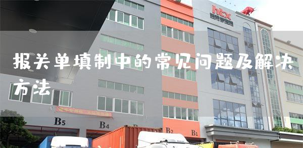 报关单填制中的常见问题及解决方法(图1)
