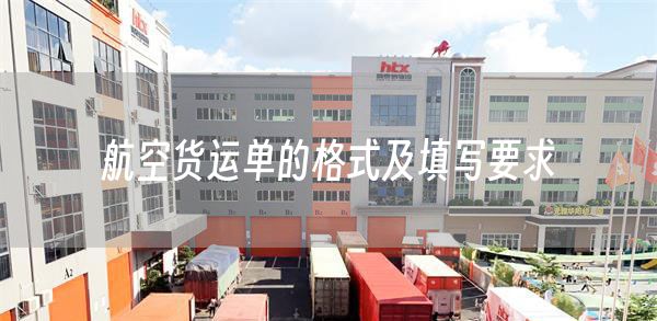航空货运单的格式及填写要求(图1)