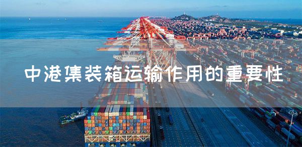 中港集装箱运输作用的重要性(图1)
