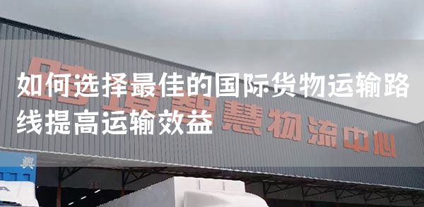 如何选择最佳的国际货物运输路线提高运输效益(图1)