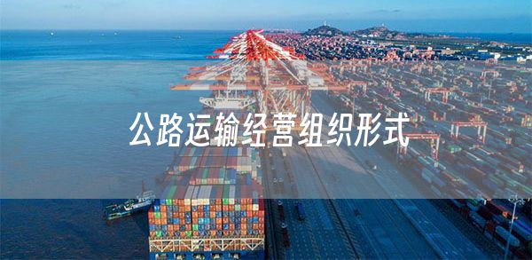 公路运输经营组织形式(图1)